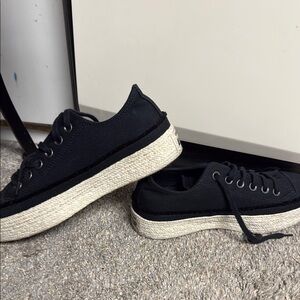 Converse Black and White Chunky Sole Sneakers